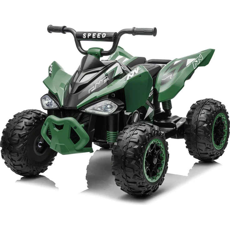 FCH Elektro-Quad für Kinder 3-6 Jahre, 12V 7Ah ATV mit Musik, MP3, LED-Scheinwerfer, Grün