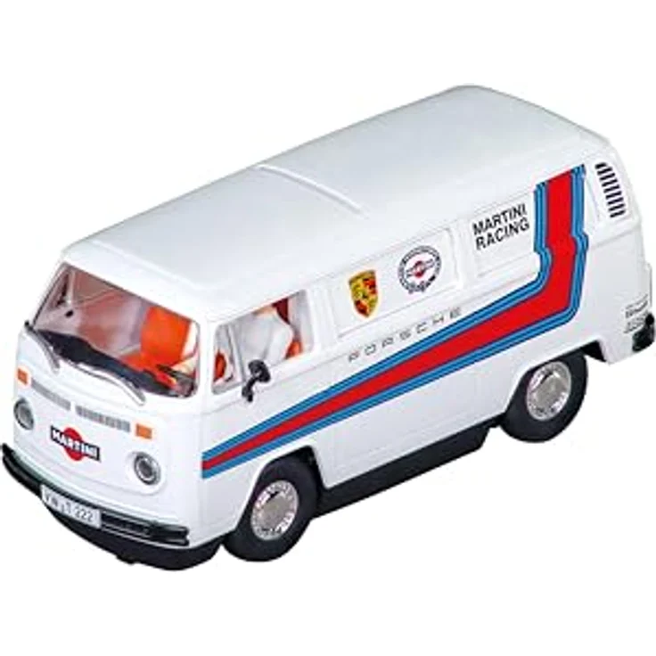 Carrera VW Bus T2b Martini Racing, Digital 132 Rennbahn Zubehör mit Front-, Heck- und Bremslichtern, Maßstab 1:32, bunt – Bild 2