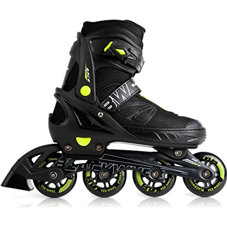 Blackwheels Sonic Inline Skates, Roller Skates für Jugendliche und Erwachsene, 76 cm Räder, Grün