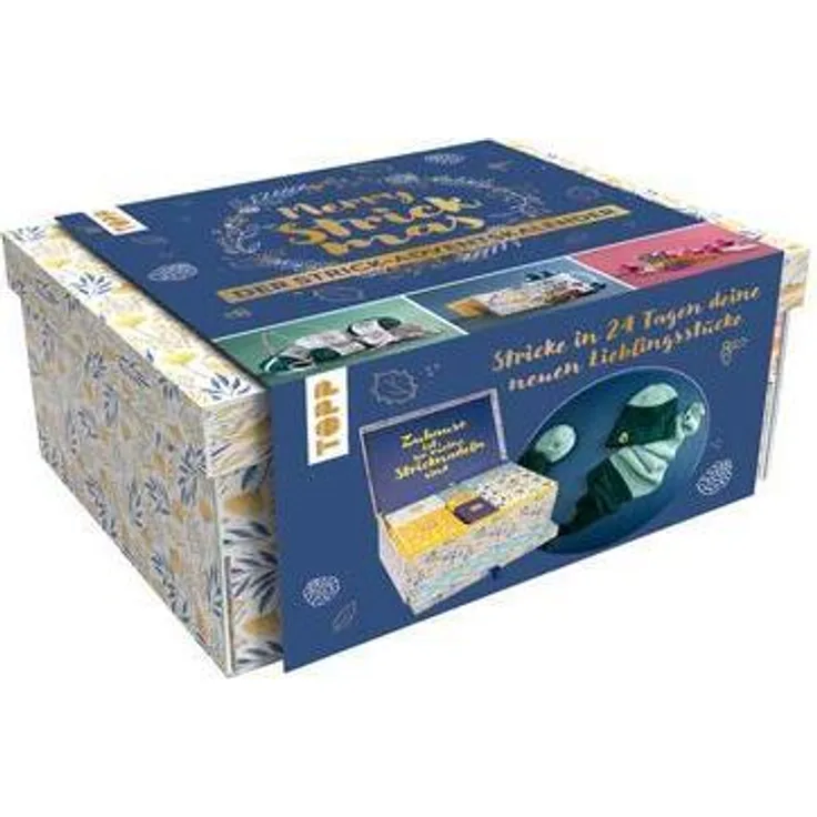 Frech Merry Strickmas Adventskalender - Mit 200 g Garn, Rundstricknadeln und vielen Überraschungen