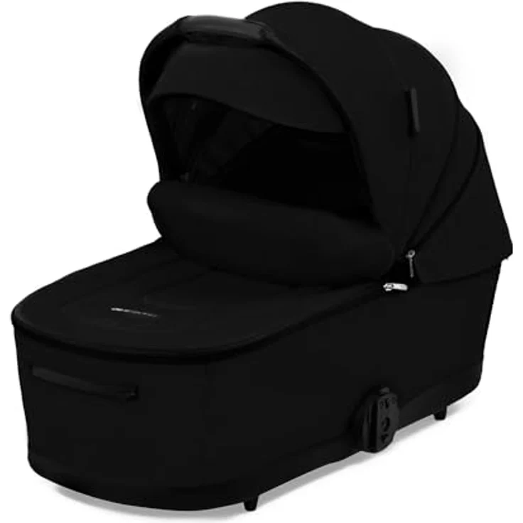 Kinderkraft YOXI 2-in-1 Kinderwagen, Buggy für Neugeborene bis 22 kg, einfach zusammenklappbar, großes, wasserdichtes Verdeck mit UPF50+, undurchdringliche Räder, schwarz, Korb bis 5 kg – Bild 2