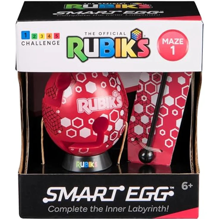 AMIGO Spiel + Freizeit GmbH RBK Rubiks Smart Egg 12, Geduldsspiel im Labyrinth für Einsteiger, inkl. Ständer, sortierte Farben – Bild 4