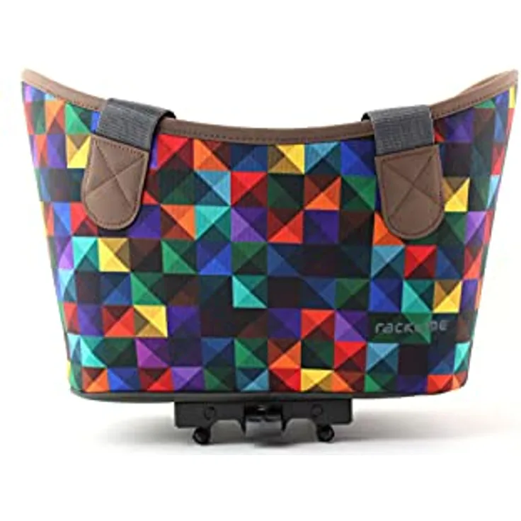 Racktime Unisex – Erwachsene Agnetha Fahrradkorb, Bunt, 1size
