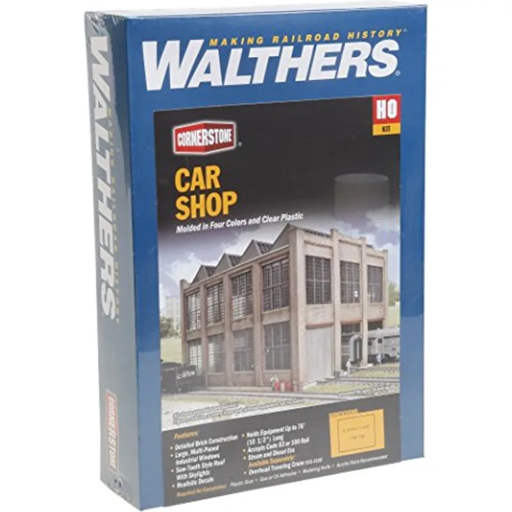 Cornerstone Walthers 933-3040 Lokwerkstatt Gebäude, Spur H0 Plastikbausatz