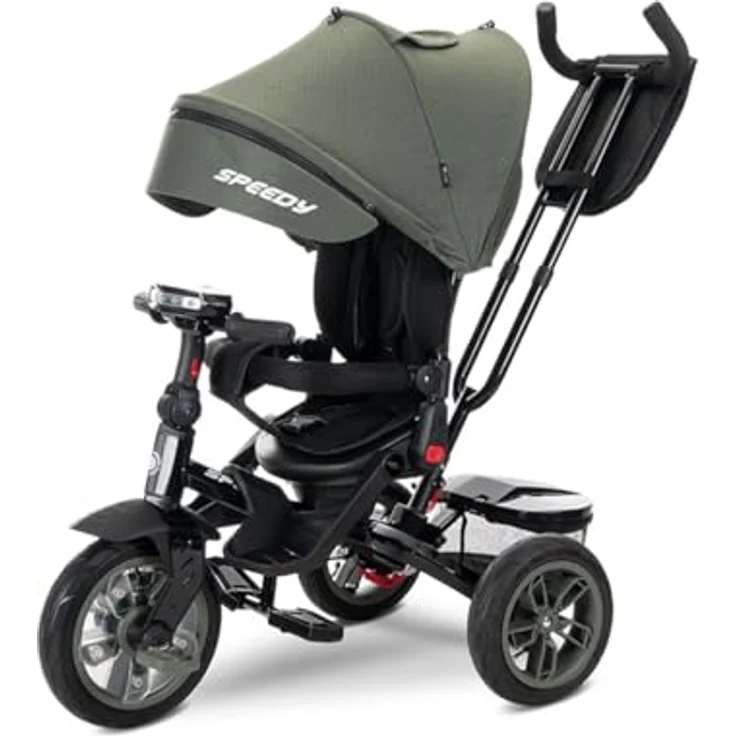 Lorelli Tricycle Speedy, Dreirad mit Luftreifen, drehbarem Sitz, Musik und Licht, grün – Bild 2
