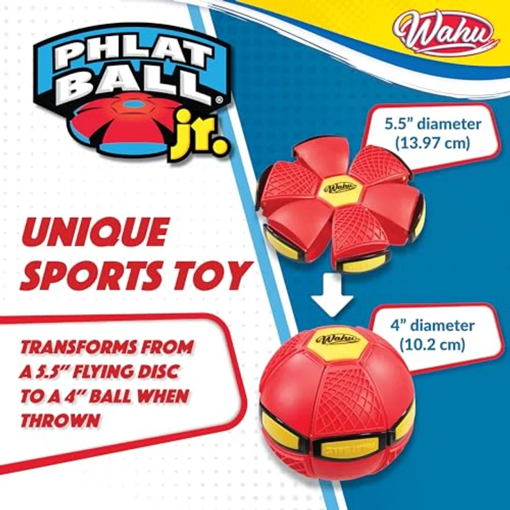 Phlat Ball Wahu Junior Rot. Frisbee. Outdoor Spielzeug. Bälle. Spiele. Reisespiele. Wurfspiele. Frisbee Kinder. Ball Kinder – Bild 5