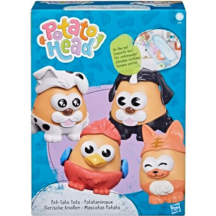 Mr. Potato Head Potato Head Tierische Knollen Spielzeugset, 31 Teile mit 4 Kartoffelkörpern für kreative Tierkreationen, geeignet für Kleinkinder ab 2 Jahren – Bild 2