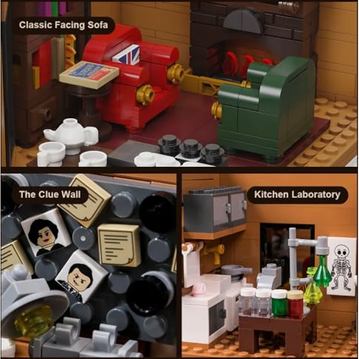 Pantasy Set Construction Figur Sherlock Holmes Die Residenz 221B (85014), Delcourt Edition – Bild 4