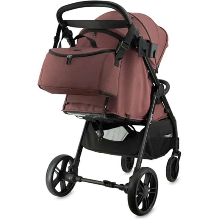 MoMi CLARA Kinder-Buggy in Burgund, verstellbar für Kinder bis 22 kg, mit umfangreichem Zubehörset – Bild 17