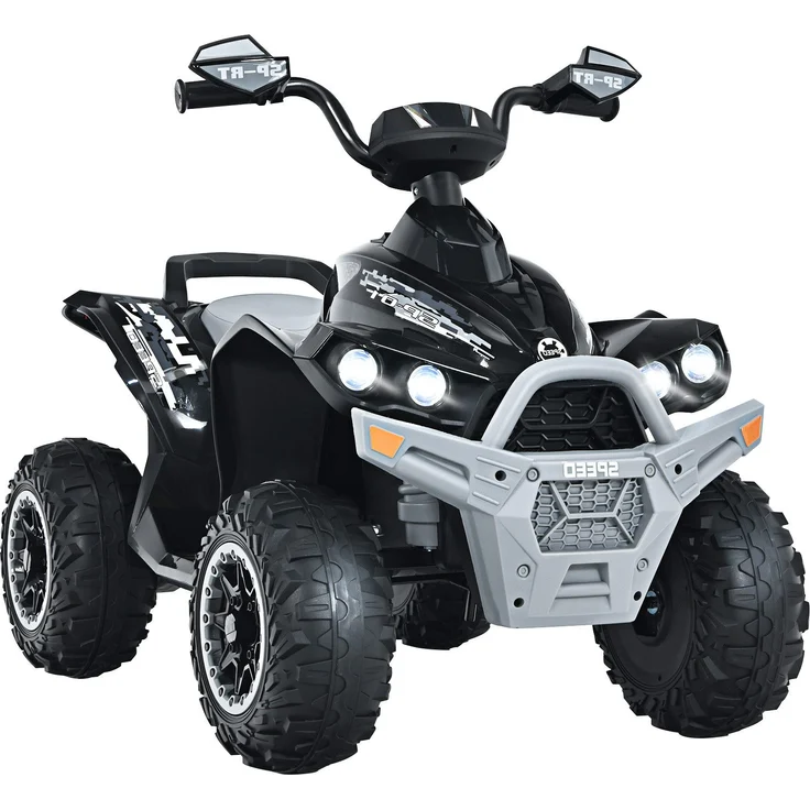 KOMFOTTEU Elektro-Kinderquad 12V, für Kinder 3–8 Jahre alt, bis 35 kg, mit LED-Scheinwerfern, blau