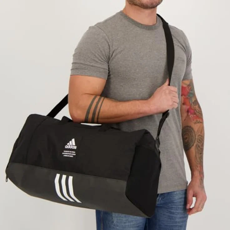 adidas Performance Sporttasche 4ATHLTS DUFFELBAG M, Mittelgroße Duffelbag aus strapazierfähigem Recyclingmaterial, schwarz - Preisvergleich – Bild 2