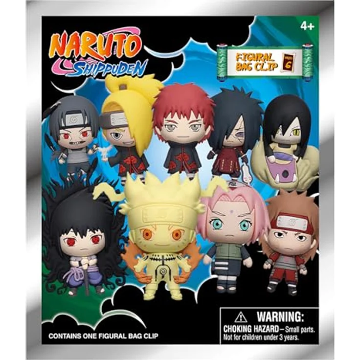 Monogram Naruto Bag Clip Serie 6, 6 cm Sammelfigur für Rucksäcke und Schlüssel, zufällige Charakterauswahl – Bild 2