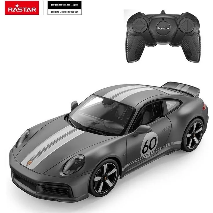 Rastar R/C 1:16 Porsche 911 Sport Classic, Ferngesteuertes Auto in Grau, Modell 94900
