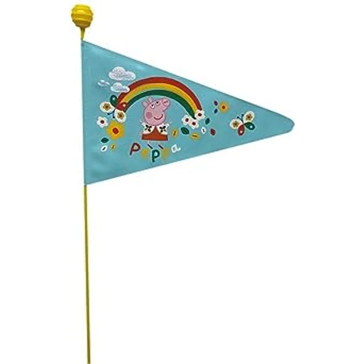 Bike Fashion Jugend Wimpel-2327234010, Kindersicherheitswimpel mit Peppa Pig Motiv, Mehrfarbig, One Size