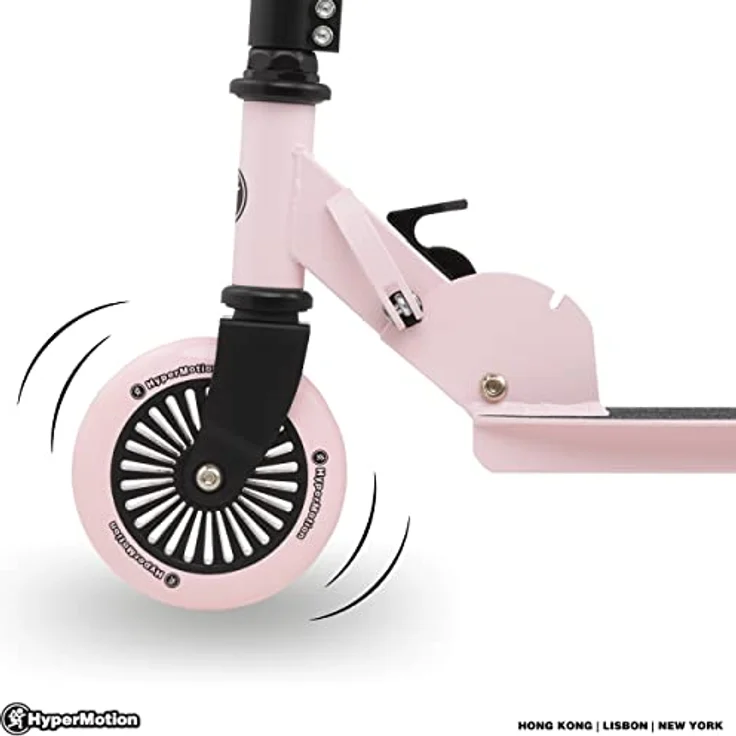 HyperMotion Willy Kinder-Zweirad-Scooter – faltbar, höhenverstellbar, Polyurethan-Räder, rosa – Bild 8