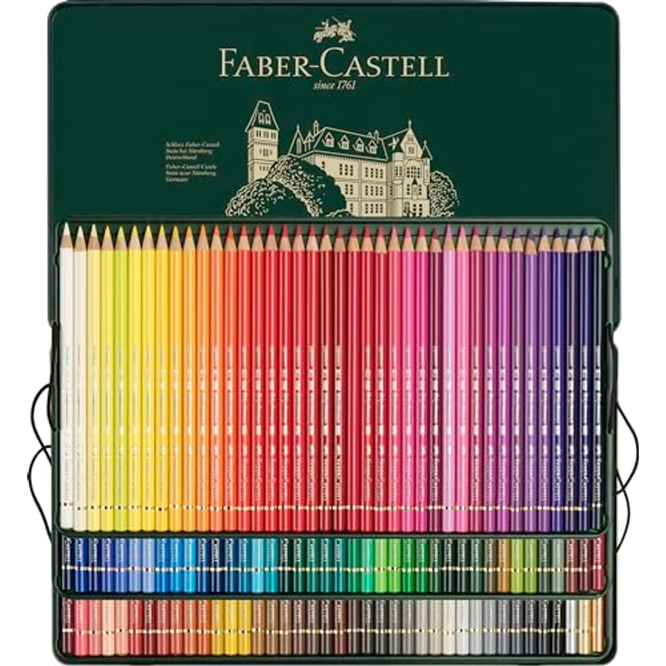 Faber-Castell Polychromos Künstlerfarbstifte, 120er Set im Metalletui, hohe Farbsättigung und Lichtbeständigkeit – Bild 4