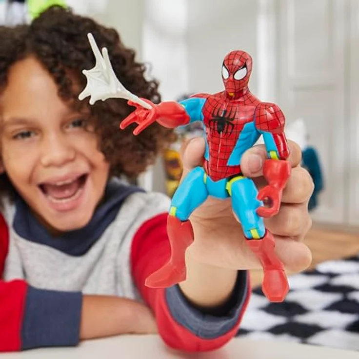 SPIDER-MAN MixMashers Marvel Mix-and-Match Action-Figur mit austauschbaren Teilen und Miles Morales Effekt-Teil, vielseitig kombinierbar – Bild 3