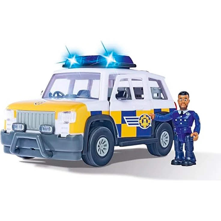 SIMBA 109251096038 Feuerwehrmann Sam Jeep Polizei Mit Figur 109251096038 – Bild 1