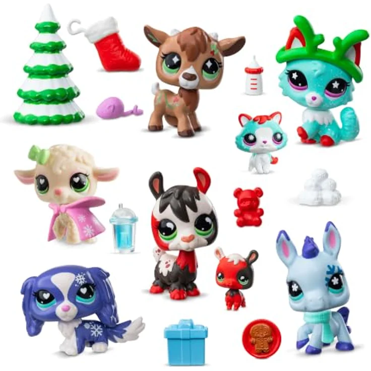 Littlest Pet Shop World of LPS Holiday Calendar, Adventskalender mit 8 exklusiven Wackeltieren, 16 saisonalen Accessoires und 24 weihnachtlichen Überraschungen – Bild 5