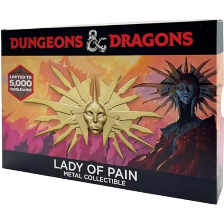Fanattik Dungeons & Dragons médaillon Lady of Pain Limited Edition, Goldfarbene Sammleredition mit stark geprägtem Design, limitiert auf 5.000 Stück weltweit – Bild 2