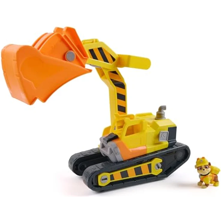 Amigo Rubble Rubbles Deluxe Tool Fahrzeug, 2-in-1 Planierraupe mit 4 abnehmbaren Werkzeugen und 6 cm Rubble-Figur – Bild 1