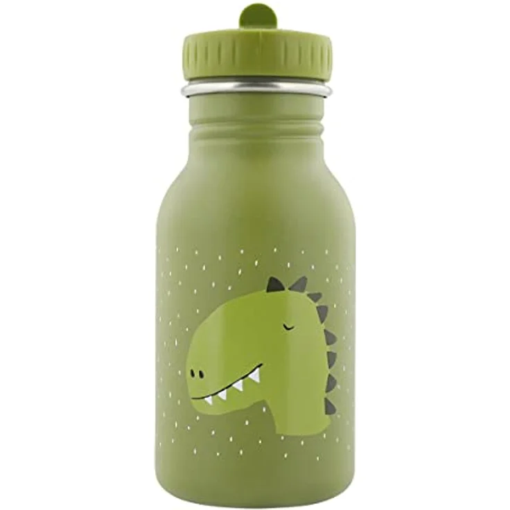 Trixie - Trinkflasche für Kinder aus Edelstahl 350ml - Mr. Dino (Dinosaurier) – Bild 1