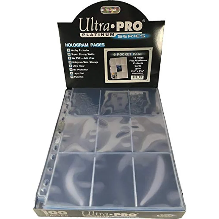 Ultra Pro Platin 9-Hologramm Seiten (100 Stk.) 11er-Lochung - Preisvergleich – Bild 2