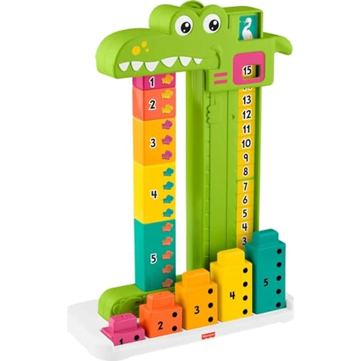 Fisher-Price® Lernspielzeug Mein Zahlen-Krokodil, 11-stückiges Set zum spielerischen Lernen von Zahlen und einfachen Mathematik-Konzepten – Bild 1
