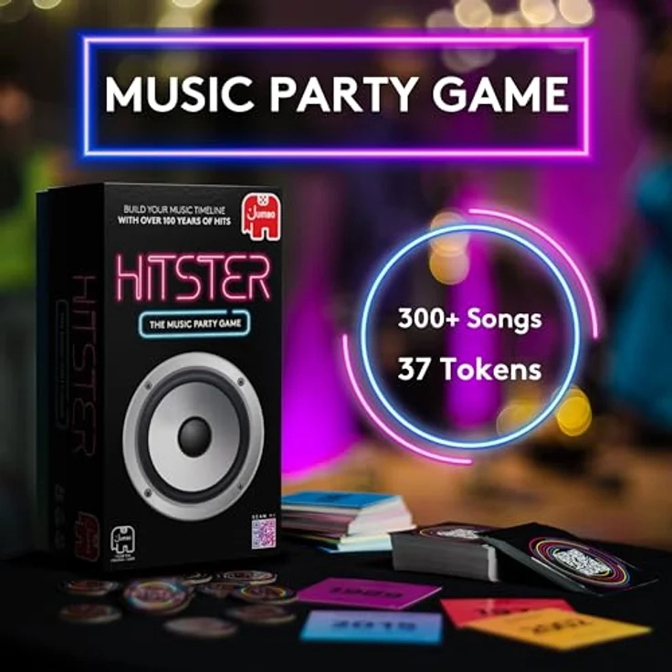 Jumbo Hitster (UK Edition), Kartenspiel für Partys mit über 300 ikonischen Hits, 16 Jahre, 30 min Spielzeit – Bild 4