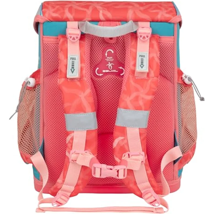 Belmil Mini-Fit Schulranzen Set 4-teilig (405-33/AG/S) (Sea Queen), Leichter Schulranzen mit Brustgurt, reflektierenden Elementen und AGR-Ergonomie – Bild 5
