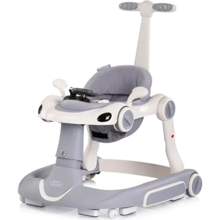 Chipolino Happy Walker 5 in 1, Lauflernhilfe mit Schaukelfunktion, Musik, Lichtern und drehbaren Rädern, grau – Bild 3