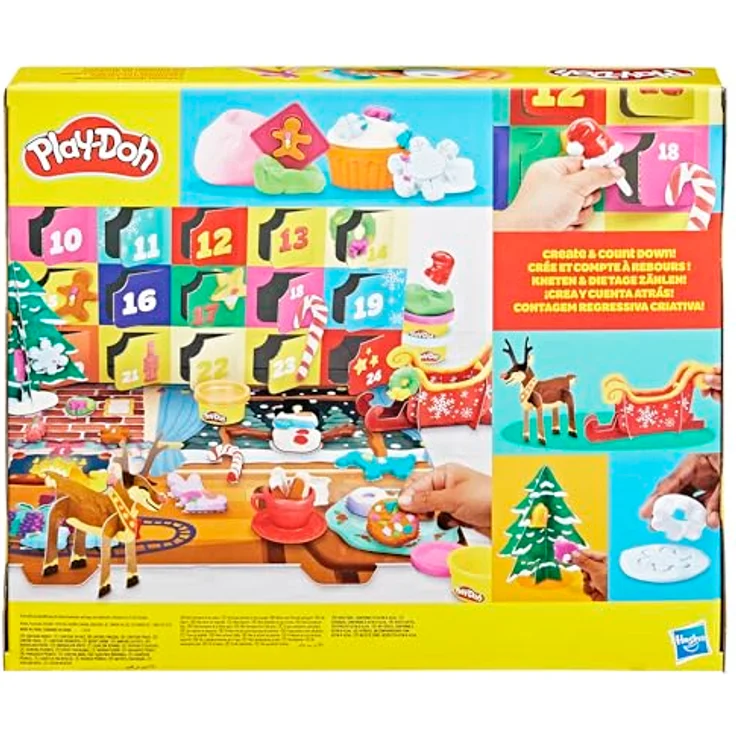 Hasbro Play-Doh Holiday Adventskalender, 24 Überraschungsgeschenke mit Play-Doh-Dosen und Zubehör – Bild 15