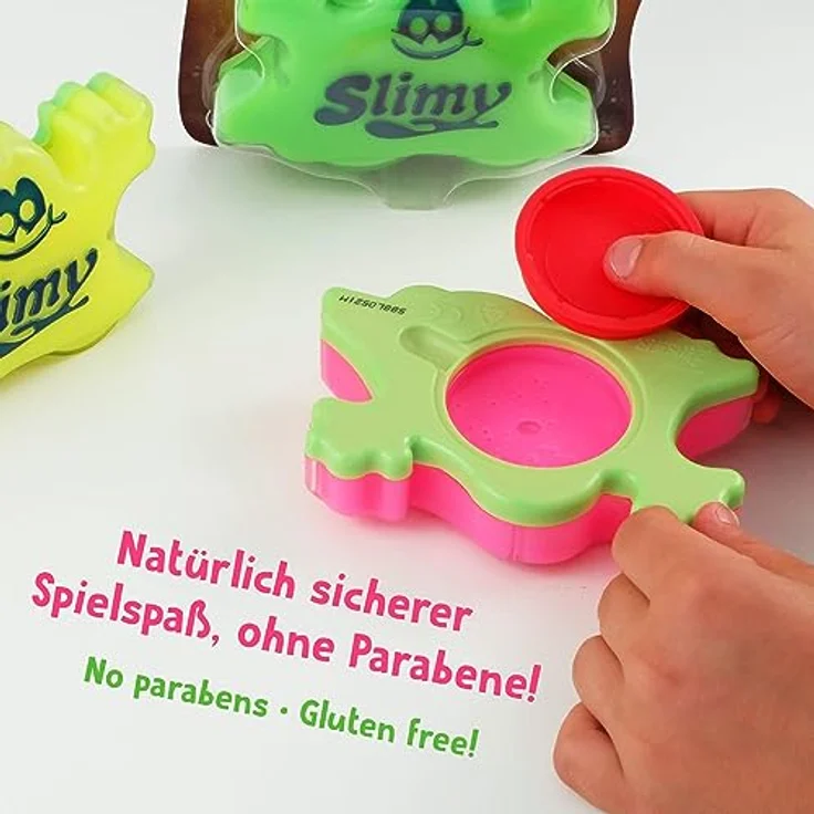 Slimy Mega Elastic 150g, Original Mega Slime Spielmasse in Grün, superdehnbar und dermatologisch getestet, Spielzeug ab 3 Jahren – Bild 2