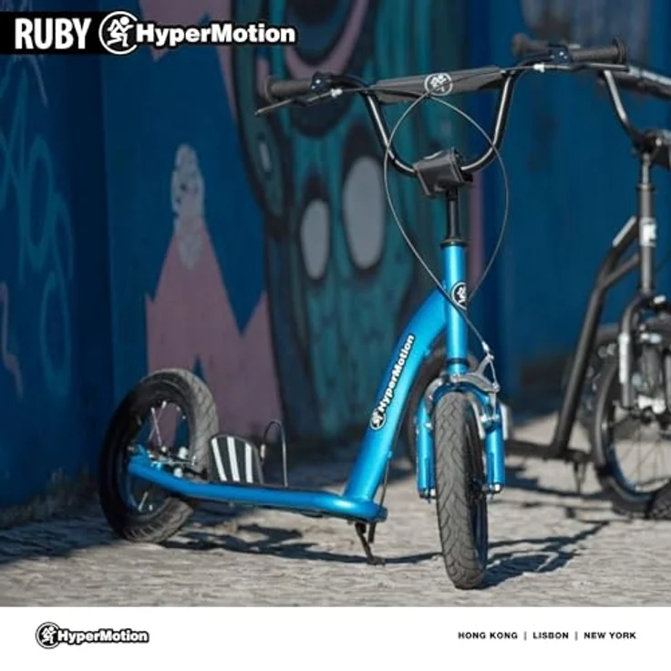 HyperMotion RUBY 12.2 Kinderroller, 12 Zoll Luftreifen, höhenverstellbar, mit Handbremsen, blau – Bild 7