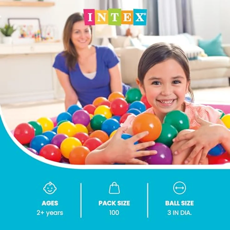 Intex Fun Ballz - Kunststoffbälle - 100 Stück - Ø 8 cm – Bild 4