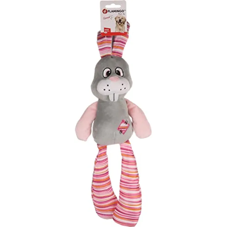 Flamingo JCHIEN PIENO Plüsch-Hase mit großen Füßen, grau, 50 cm