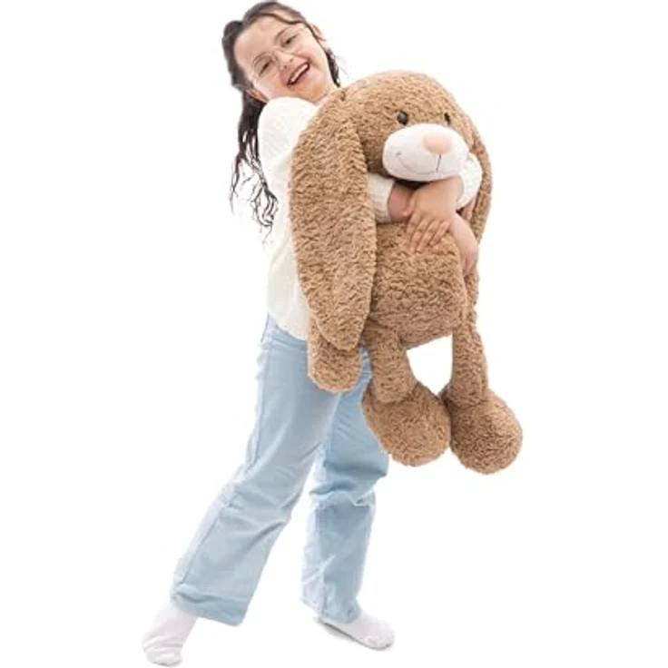 NICI Hase Lopino 70cm, braun - Weiches Kuscheltier aus recyceltem Material, ideal zum Spielen und Schenken für Kinder und Erwachsene | 62326 – Bild 1