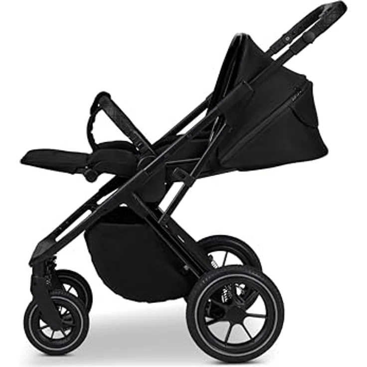 Moon PIÙ Kinderwagen / Kombikinderwagen, vielseitig und komfortabel für Kinder, schwarz – Bild 8