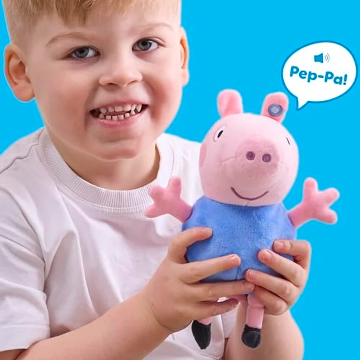Chillfactor Peppa Pig Plüschfigur George, sprechendes Kuscheltier mit 7 Phrasen und Geräuschen, weich und kuschelig – Bild 8