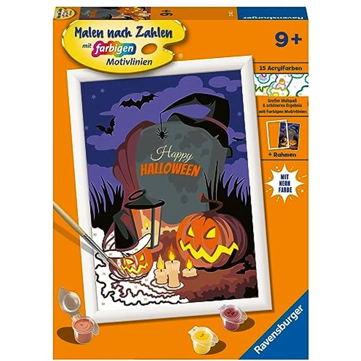 Ravensburger Malen nach Zahlen 23602 - Halloween Mood - Kinder ab 9 Jahren – Bild 1