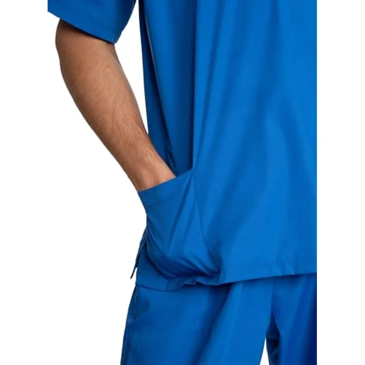 Maskworld Chirurg Kostüm mit Hemd, Hose, Kappe & Mundschutz blau - Größe: S-M - Anzug Verkleidung für Karneval, Fasching & Motto-Party – Bild 4