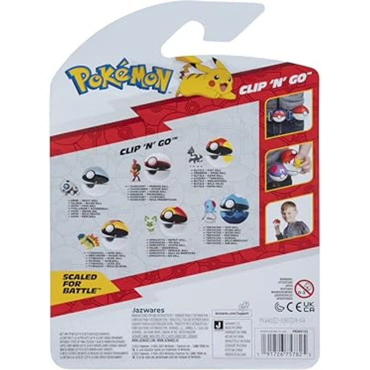 Jazwares Pokémon Clip n Go Tentacool Dive Ball, Sammelfigur mit 5 cm Figur für Pokémon-Trainer – Bild 7