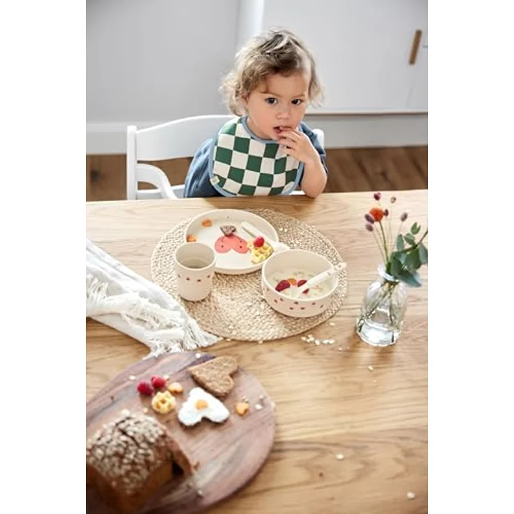 LÄSSIG Baby Kleinkind Lätzchen Set (5 St.) Klettverschluss Baumwolle wasserdicht/ Value Pack Bib Happy Rascals Smile – Bild 5