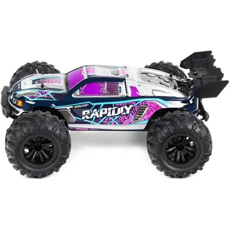 COIL RC-Buggy, Ferngesteuertes Auto, Spielzeugauto, Geländewagen, Head-up-Räder, LED, 4x4, 1:16, 4WD Buggy, 2.4Ghz, Bis zu 38 km/h, lila – Bild 4