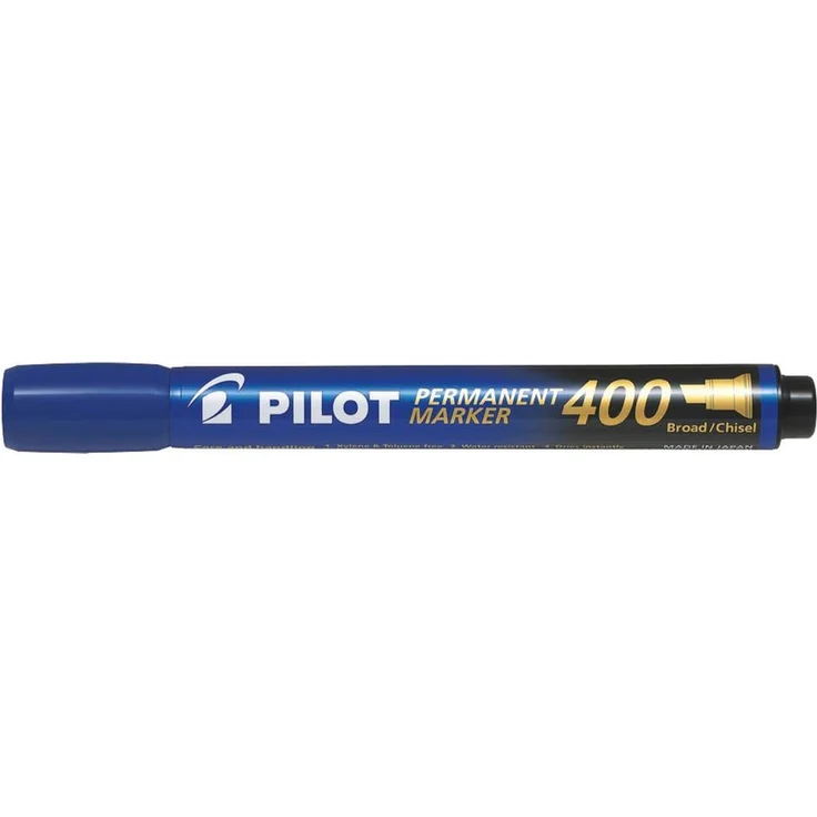 PILOT Permanentmarker SCA-400-L, blau, Keilspitze 1,0 - 4,0 mm, wasserfest und schnelltrocknend