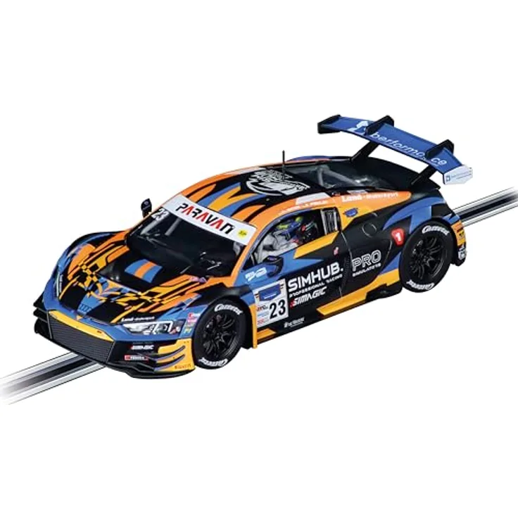 Carrera Audi R8 LMS GT3 evo II 'Land Motorsport, No.23', Slotcar im Maßstab 1:24 mit digitaler Steuerung und realistischem Fahrverhalten, inklusive Beleuchtungseffekten
