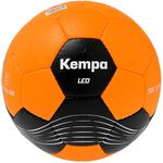 Kempa Leo Handball, strapazierfähiger Trainingsball und Spielball für Kinder und Erwachsene, Größen 0-3, orange/schwarz, optimaler Grip und Ballkontrolle