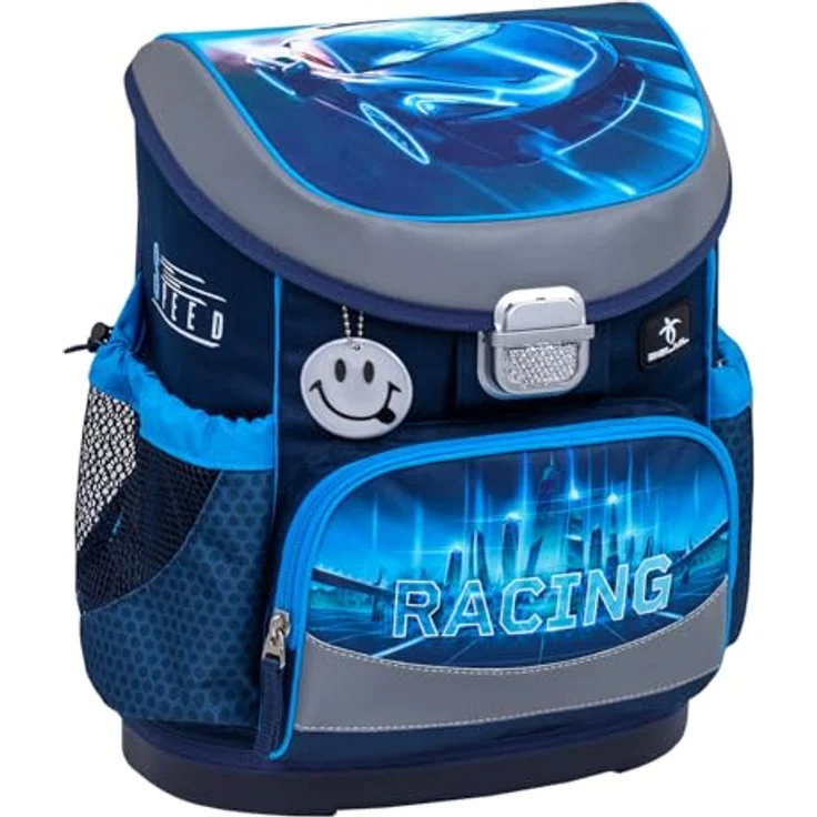 Belmil Mini-Fit Schulranzen Set 4 -teilig (405-33/AG/S) (Racing Blue Neon 2) - Leichter Schulranzen für Erstklässler, ergonomisch und wasserdicht – Bild 5