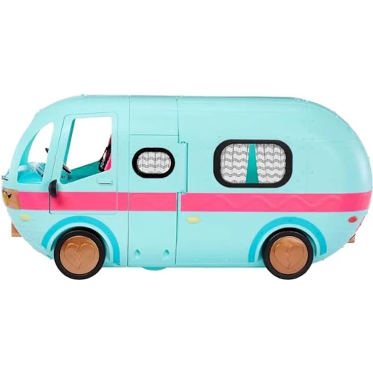 L.O.L. Surprise! OMG Glam N' Go Camper Spielset mit über 50 Überraschungen und 360° Spielmöglichkeiten, Pool, Rutsche, Etagenbetten, Waschbecken, Grill, DJ-Pult und mehr - für Kinder ab 4 Jahren – Bild 4