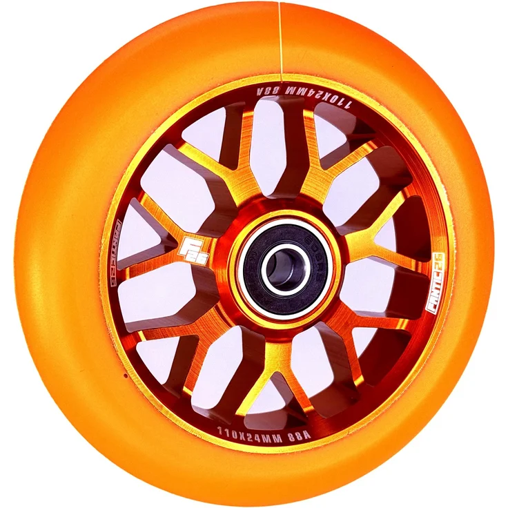 Fantic26 Spy7 Stunt-Scooter Rolle 110mm Abec11 Orange/Pu Orange – Bild 1